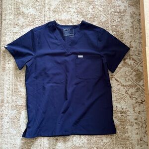 FIGS womans Navy V-Neck Scrub Top